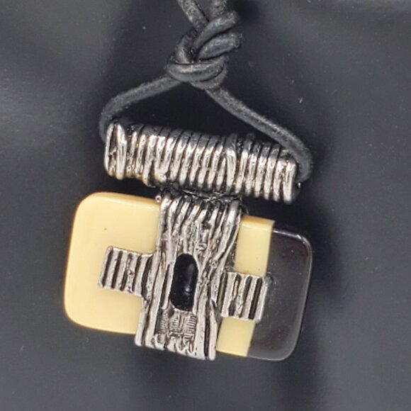 Steel Cable Hoop Clip-On Earrings AND Twisted Cable Pendant Necklace - Picture 6 of 10